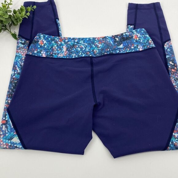 North Face Athletic 7/8 Leggings Navy Multi M - Picture 3 of 10